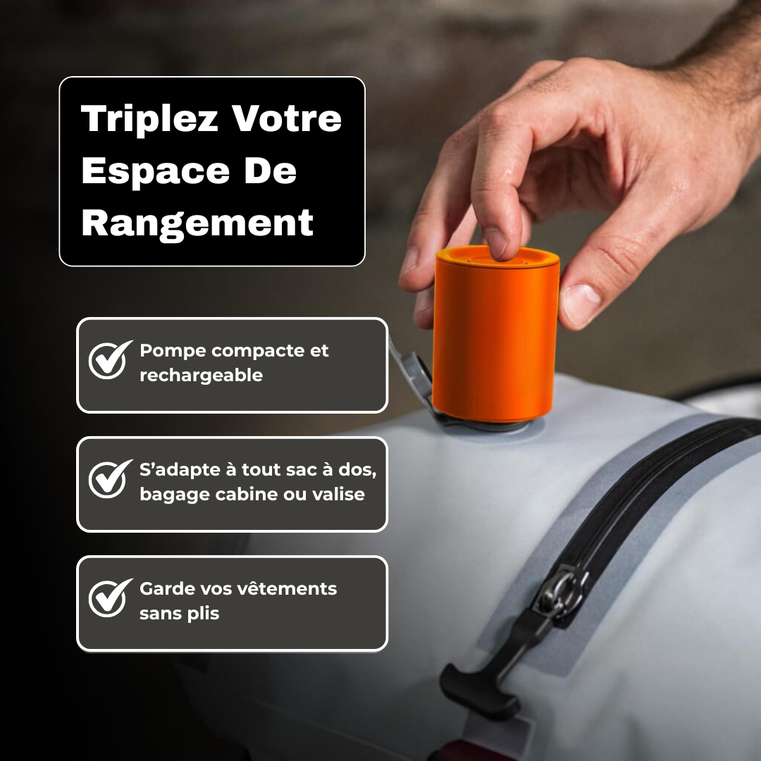 AirLess™ Kit Voyage – Sac Sous-Vide + Pompe OFFERTE