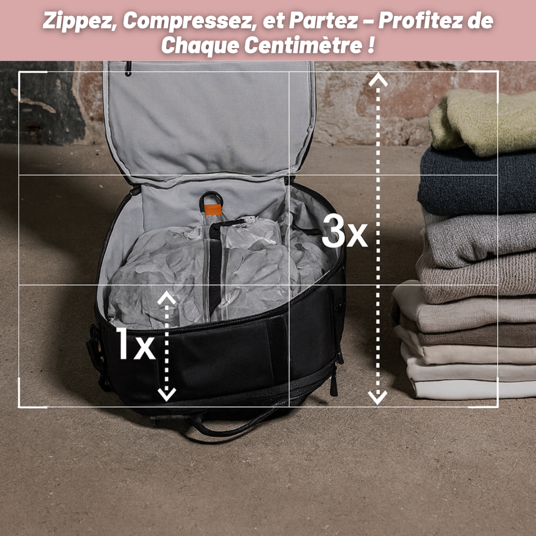 AirLess™ Kit Voyage – Sac Sous-Vide + Pompe OFFERTE